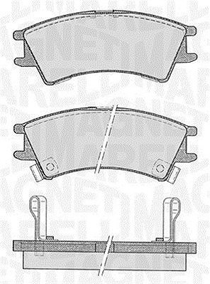 Magneti Marelli Bremsbelagsatz, Scheibenbremse [Hersteller-Nr. 363916060800] für Hyundai