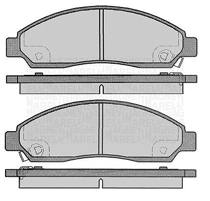 Magneti Marelli Bremsbelagsatz, Scheibenbremse [Hersteller-Nr. 363916060802] für Isuzu, Great Wall, Chevrolet