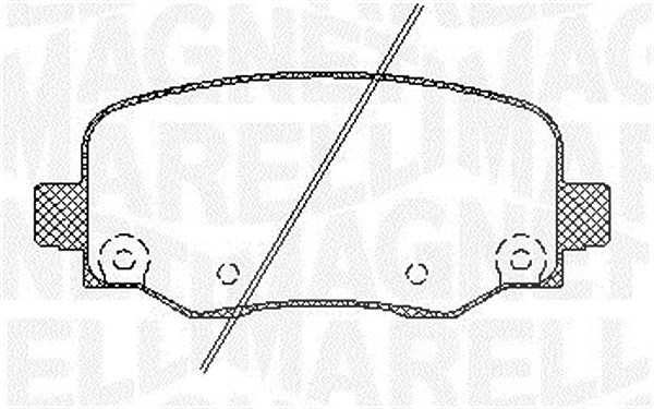 Magneti Marelli Bremsbelagsatz, Scheibenbremse [Hersteller-Nr. 363916060805] für Chrysler, Jeep