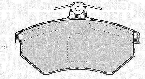 Magneti Marelli Bremsbelagsatz, Scheibenbremse [Hersteller-Nr. 363916060806] für Seat, VW