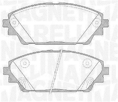 Magneti Marelli Bremsbelagsatz, Scheibenbremse [Hersteller-Nr. 363916060808] für Mazda