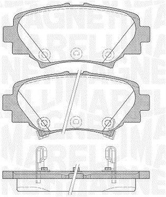 Magneti Marelli Bremsbelagsatz, Scheibenbremse [Hersteller-Nr. 363916060809] für Mazda