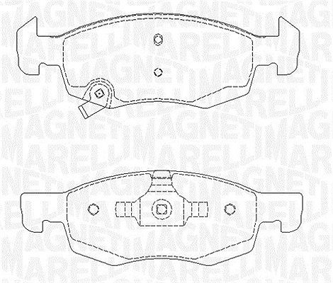 Magneti Marelli Bremsbelagsatz, Scheibenbremse [Hersteller-Nr. 363916060813] für Vauxhall, Opel