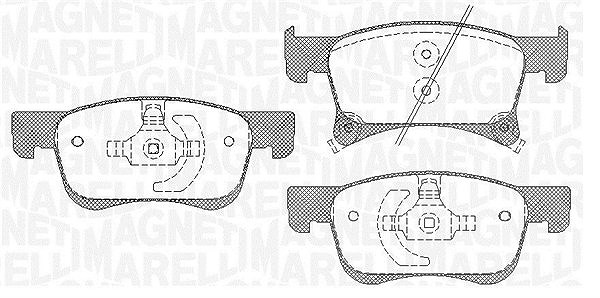 Magneti Marelli Bremsbelagsatz, Scheibenbremse [Hersteller-Nr. 363916060814] für Vauxhall, Opel