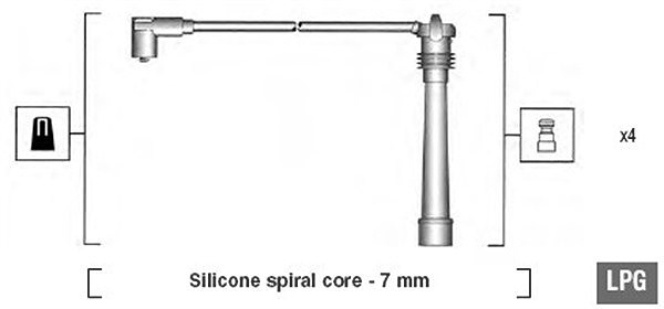 Magneti Marelli Zündleitungssatz [Hersteller-Nr. 941095980634] für Fiat, Lancia