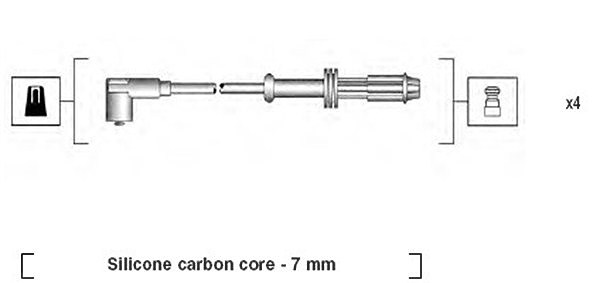 Magneti Marelli Zündleitungssatz [Hersteller-Nr. 941135200707] für Citroën