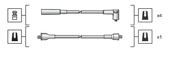 Magneti Marelli Zündleitungssatz [Hersteller-Nr. 941318111023] für Yugo, Nissan, Dacia, Seat, Zastava, Toyota, VW, Audi, Fiat, Mazda, Honda, Skoda, La