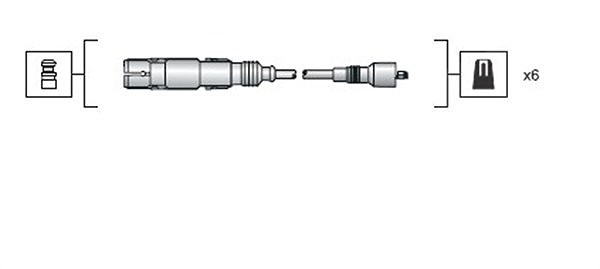 Magneti Marelli Zündleitungssatz [Hersteller-Nr. 941318111043] für Audi, VW