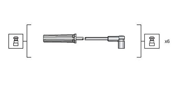 Magneti Marelli Zündleitungssatz [Hersteller-Nr. 941318111143] für Chevrolet, Pontiac, Buick