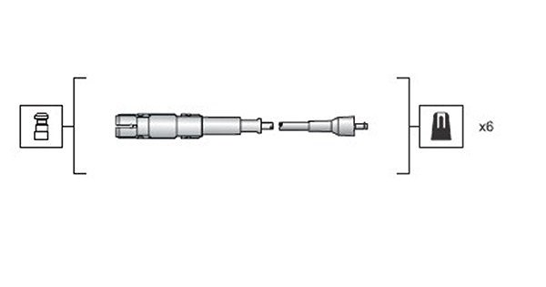 Magneti Marelli Zündleitungssatz [Hersteller-Nr. 941318111149] für Mercedes-Benz