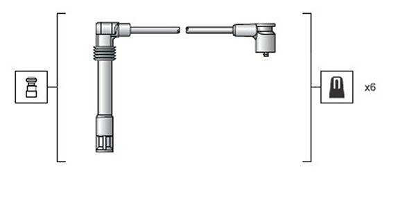 Magneti Marelli Zündleitungssatz [Hersteller-Nr. 941318111162] für Audi, VW