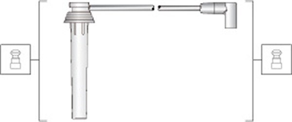 Magneti Marelli Zündleitungssatz [Hersteller-Nr. 941318111276] für Jeep, Dodge, Chrysler, Plymouth, Mini