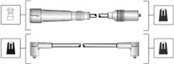 Magneti Marelli Zündleitungssatz [Hersteller-Nr. 941318111283] für Audi, VW