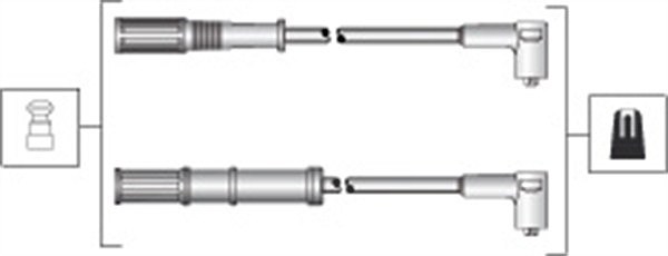 Magneti Marelli Zündleitungssatz [Hersteller-Nr. 941318111301] für Ford, Lancia, Fiat