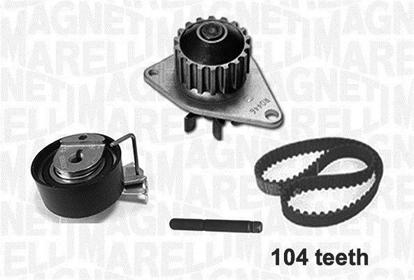 Magneti Marelli Wasserpumpe + Zahnriemensatz [Hersteller-Nr. 341405310002] für Fiat, Peugeot, Citroën