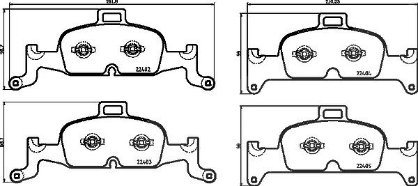 Brembo Bremsbeläge vorne (Satz) [Hersteller-Nr. P85164] für Audi