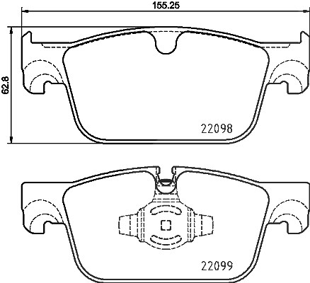 Brembo Bremsbeläge vorne (Satz) [Hersteller-Nr. P86028] für Volvo