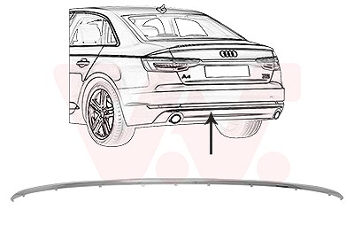 Van Wezel Zier-/Schutzleiste, Stoßfänger [Hersteller-Nr. 0346550] für Audi