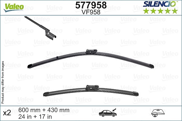Valeo Wischblatt [Hersteller-Nr. 577958] für Fiat, Citroën, Opel, Peugeot, Toyota