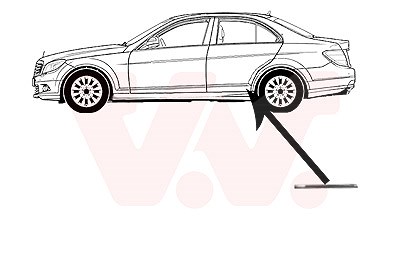 Van Wezel Zier-/Schutzleiste, Tür [Hersteller-Nr. 3091425] für Mercedes-Benz