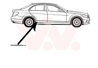 Van Wezel Zier-/Schutzleiste, Tür [Hersteller-Nr. 3091426] für Mercedes-Benz