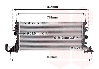 VAN WEZEL 37012704 Kühler für Motorkühlung Motorkühler Autokühler für Opel - Bild 3