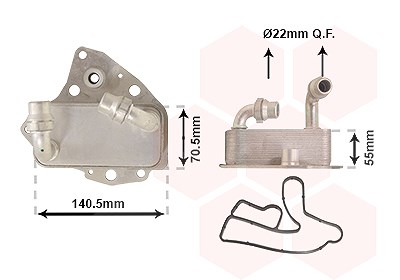Van Wezel Ölkühler, Motoröl [Hersteller-Nr. 37013708] für Opel, Fiat, Alfa Romeo