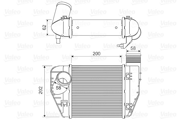 Valeo Ladeluftkühler [Hersteller-Nr. 818326] für Audi