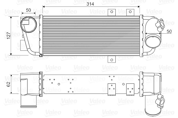 Valeo Ladeluftkühler [Hersteller-Nr. 818333] für Hyundai, Kia