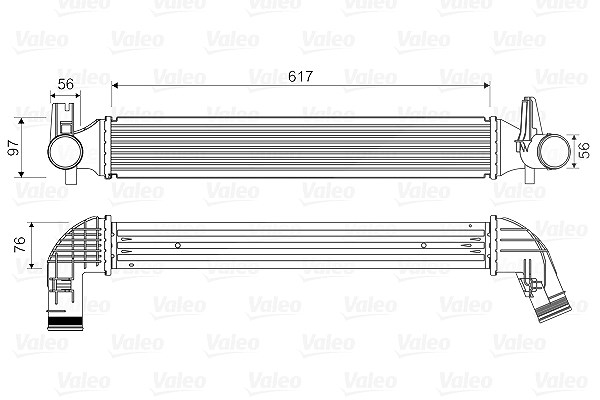 Valeo Ladeluftkühler [Hersteller-Nr. 818338] für VW, Seat, Audi, Skoda