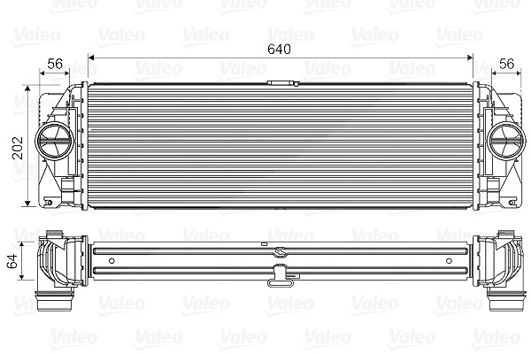 Valeo Ladeluftkühler [Hersteller-Nr. 818341] für VW, Mercedes-Benz