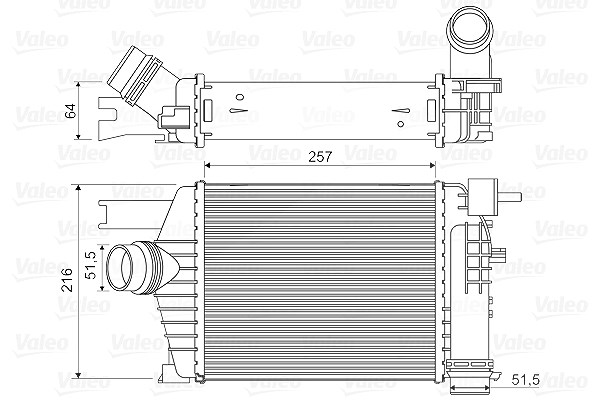 Valeo Ladeluftkühler [Hersteller-Nr. 818343] für Renault, Dacia