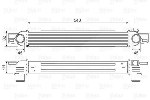 Valeo Ladeluftkühler [Hersteller-Nr. 818545] für Fiat, Citroën, Peugeot
