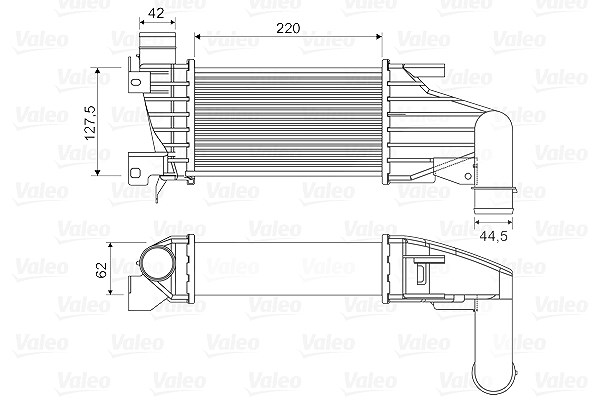 Valeo Ladeluftkühler [Hersteller-Nr. 818555] für Vauxhall, Opel