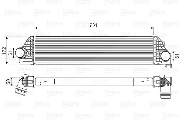 Valeo Ladeluftkühler [Hersteller-Nr. 818561] für Vauxhall, Renault, Opel, Ford, Nissan