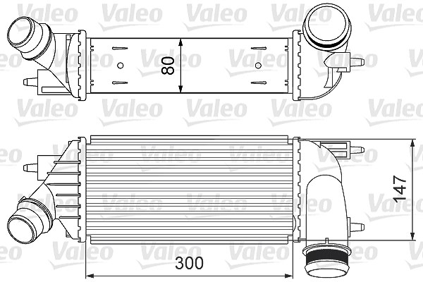 Valeo Ladeluftkühler [Hersteller-Nr. 818583] für Peugeot, Citroën, Fiat