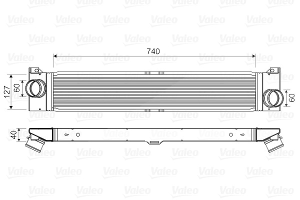 Valeo Ladeluftkühler [Hersteller-Nr. 818586] für Fiat