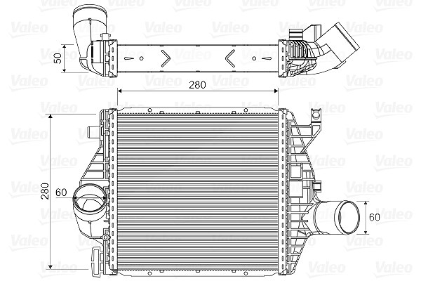 Valeo Ladeluftkühler [Hersteller-Nr. 818590] für Mercedes-Benz