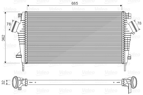 Valeo Ladeluftkühler [Hersteller-Nr. 818603] für Opel, Saab, Chevrolet, Vauxhall