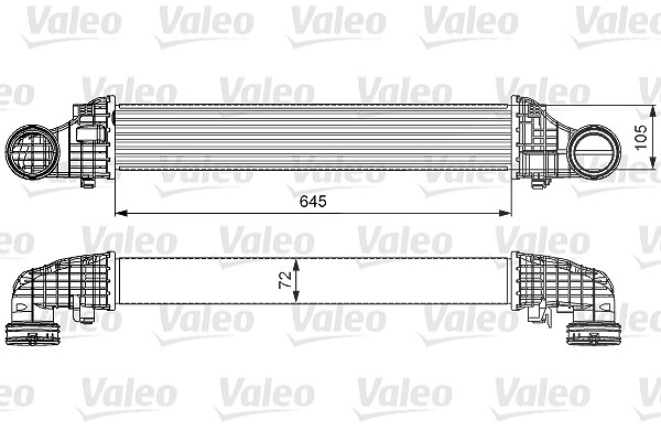 Valeo Ladeluftkühler [Hersteller-Nr. 818606] für Mercedes-Benz