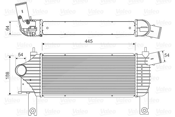 Valeo Ladeluftkühler [Hersteller-Nr. 818608] für Nissan