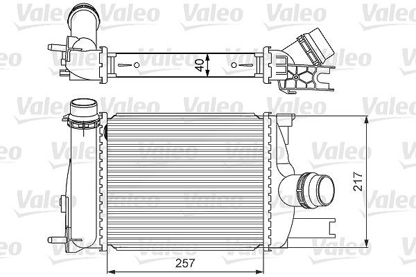 Valeo Ladeluftkühler [Hersteller-Nr. 818622] für Dacia, Renault