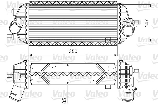 Valeo Ladeluftkühler [Hersteller-Nr. 818626] für Kia, Hyundai