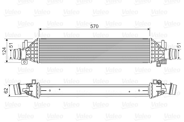 Valeo Ladeluftkühler [Hersteller-Nr. 818629] für Chevrolet, Vauxhall, Opel