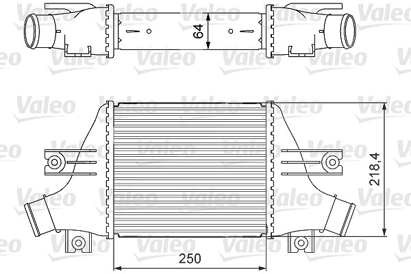 Valeo Ladeluftkühler [Hersteller-Nr. 818638] für Citroën, Peugeot, Mitsubishi