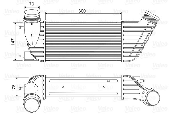 Valeo Ladeluftkühler [Hersteller-Nr. 818651] für Citroën, Peugeot, Fiat, Lancia