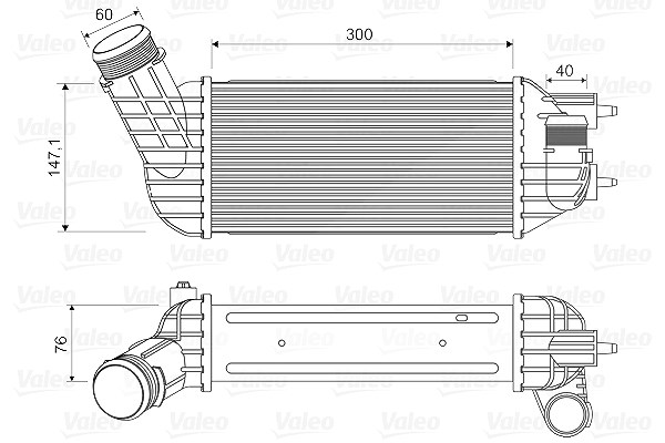 Valeo Ladeluftkühler [Hersteller-Nr. 818652] für Citroën, Ds, Peugeot