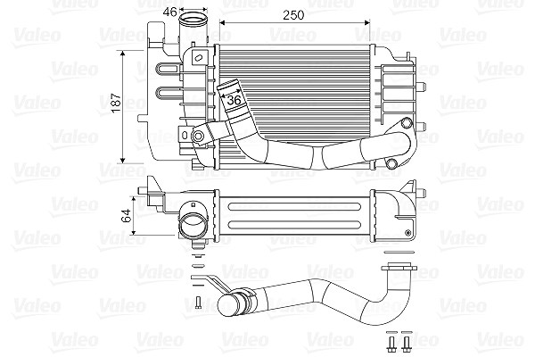 Valeo Ladeluftkühler [Hersteller-Nr. 818655] für Subaru, Toyota