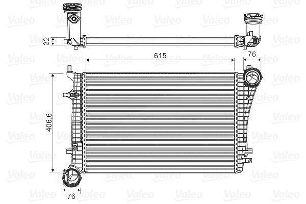 Valeo Ladeluftkühler [Hersteller-Nr. 818675] für Seat, Audi, VW, Skoda