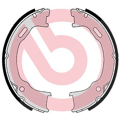 Brembo Bremsbackensatz, Feststellbremse [Hersteller-Nr. S37509] für Saab, Jeep